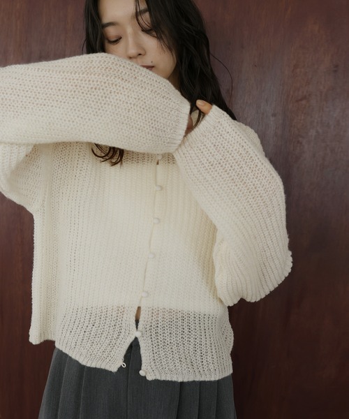 本日タイムSALE✨VONDEL（フォンデル）鍵編みポロニット 本日タイムSALE✨VONDEL（フォンデル）鍵編みポロニット 透かし