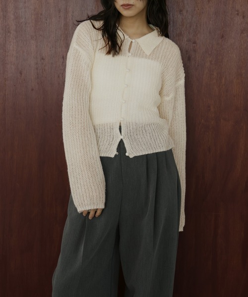 本日タイムSALE✨VONDEL（フォンデル）鍵編みポロニット 本日タイムSALE✨VONDEL（フォンデル）鍵編みポロニット 本日