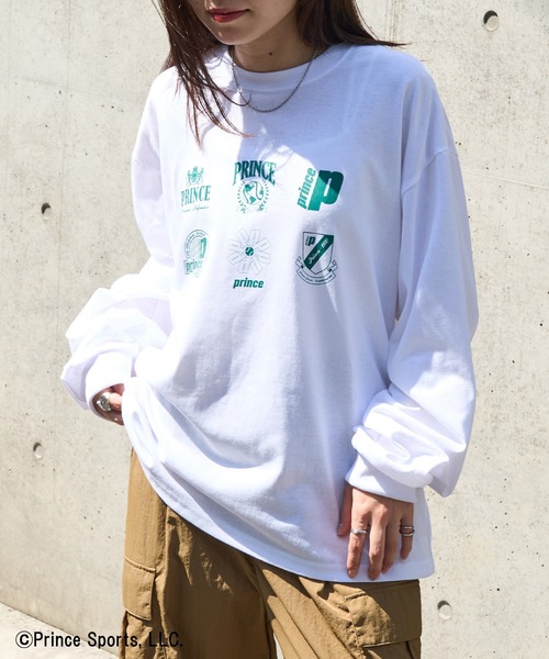 PRINCE（プリンス）の「【Prince】Prince ARCHIVE LOGO Long Sleeve Tee（Tシャツ/カットソー・メンズ・グレー/グリーン/ホワイト/ブラック・L/M/S/XS/XL）」の2枚目の写真