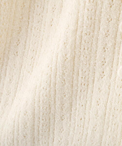 FREE'S MART（フリーズマート）の「◆ミニブークレーフリルレースカーディガン（ニット/セーター・レディース・ホワイト/ブラウン/ピンク・FREE）」の16枚目の写真