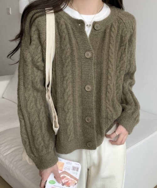 BATONER ケーブル編み カーディガン BATONER - 専用！ バトナー ケーブルニットカーディガンの通販