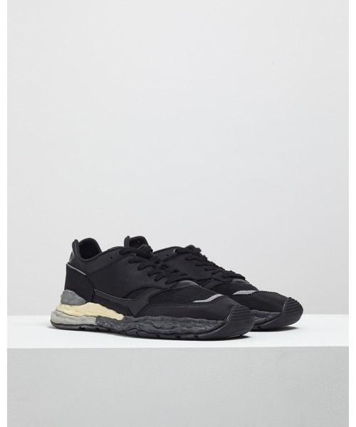 BED J.W. FORD（ベッドフォード）の「"GEORGE" OG Sole Mix Material Low-top Sneaker（スニーカー・メンズ・ブラック・40/41/42/43）」の2枚目の写真