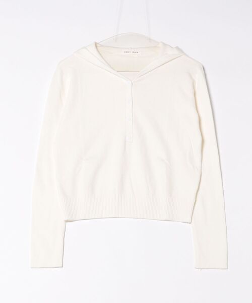 HALEY PESCA（ヘーリーペスカ）の「HALEY PESCA/ショート丈　フードニットトップス（ニット/セーター・レディース・ブラック/グレー/レッド/ホワイト・FREE）」の21枚目の写真