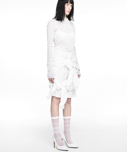 NACHE(ナチェ)の「NACHE/ナチェ/TWIST TIE MIDI SKIRT(スカート・レディース・ブラック/アイボリー・1/0)」の13枚目の写真