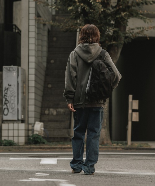 ALL RUNS（オールランズ）の「ヴィンテージ ウォッシュ加工 ダブルジップパーカー（パーカー・メンズ・ブラック/ブラウン/レッド/ダークグレー・M/L）」の18枚目の写真