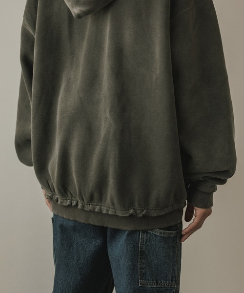 ALL RUNS（オールランズ）の「ヴィンテージ ウォッシュ加工 ダブルジップパーカー（パーカー・メンズ・ブラック/ブラウン/レッド/ダークグレー・M/L）」の6枚目の写真