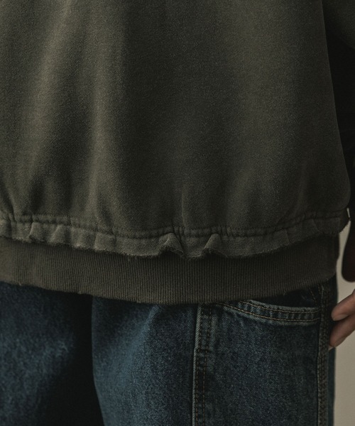 ALL RUNS（オールランズ）の「ヴィンテージ ウォッシュ加工 ダブルジップパーカー（パーカー・メンズ・ブラック/ブラウン/レッド/ダークグレー・M/L）」の5枚目の写真