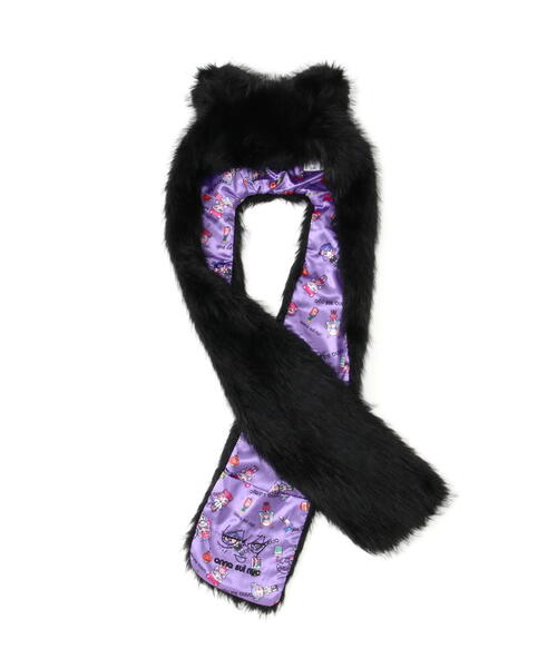 ANNA SUI NYC（アナ スイ エヌ ワイ シー）の「ANNA SUI NYC/アナ スイ エヌワイシー/『×寺田てら』TERAキャットファーマフラー/15272347（マフラー・レディース・ブラック・F）」の9枚目の写真