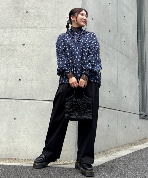 H.A.K（ハク）の「コットンナイロンストレッチ　バレルパンツ（その他パンツ・レディース・カーキ/ブラック・1/2）」の13枚目の写真