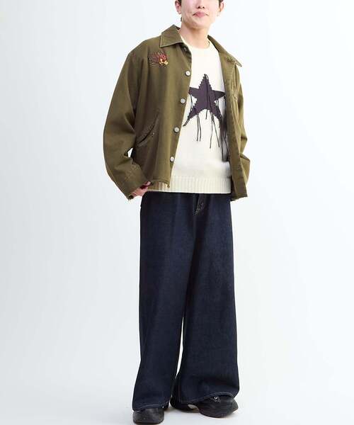 CONVERSE TOKYO（コンバーストウキョウ）の「STAR★ FRINGE KNIT PULLOVER（ニット/セーター・レディース・ネイビー/アイボリー/サックスブルー/ブラック・SMALL/MEDIUM）」の14枚目の写真