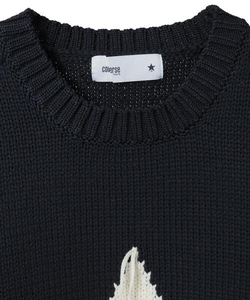 CONVERSE TOKYO（コンバーストウキョウ）の「STAR★ FRINGE KNIT PULLOVER（ニット/セーター・レディース・ネイビー/アイボリー/サックスブルー/ブラック・SMALL/MEDIUM）」の18枚目の写真