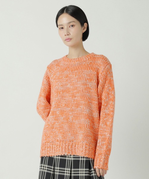 ZUCCa（ズッカ）の「スラブMIXニット / ニットプルオーバー / S（ニット/セーター・レディース・ブルー/オレンジ/ブラック・M size）」の3枚目の写真