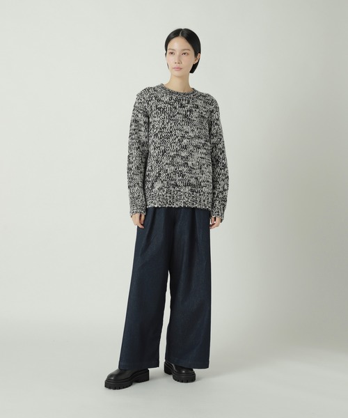 ZUCCa（ズッカ）の「スラブMIXニット / ニットプルオーバー / S（ニット/セーター・レディース・ブルー/オレンジ/ブラック・M size）」の2枚目の写真