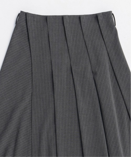 Asymmetry Tucked Midi Skirt / アシンメトリータックミモレスカート