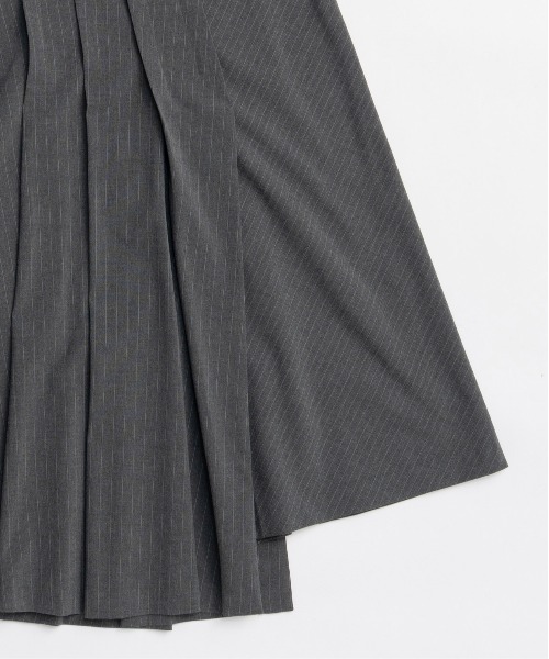 Asymmetry Tucked Midi Skirt / アシンメトリータックミモレスカート