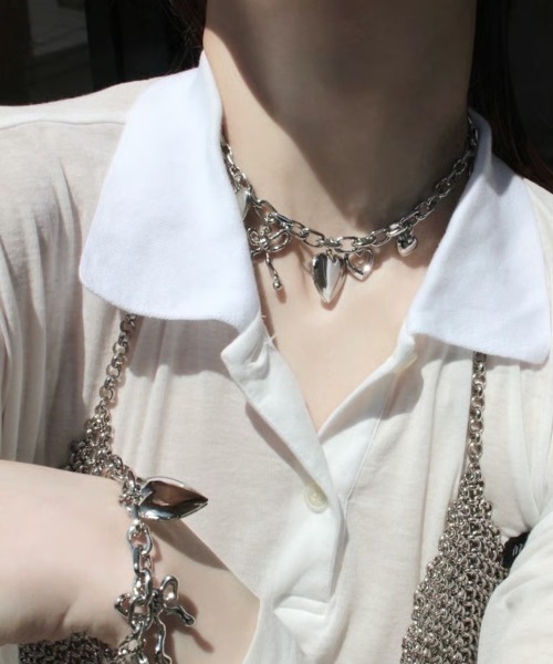 Soierie(ソワリー)の「イノセント ハート ネックレス / Innocent heart necklace(ネックレス・レディース・シルバー系・FREE)」の10枚目の写真