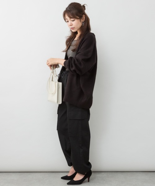 RCD(アールシーディー)の「クルーネックふわふわニットカーディガン(カーディガン/ボレロ・レディース・ライトグレー/ブラウン/アイボリー/ブラック・M-L/4L~5L/LL~3L)」の22枚目の写真
