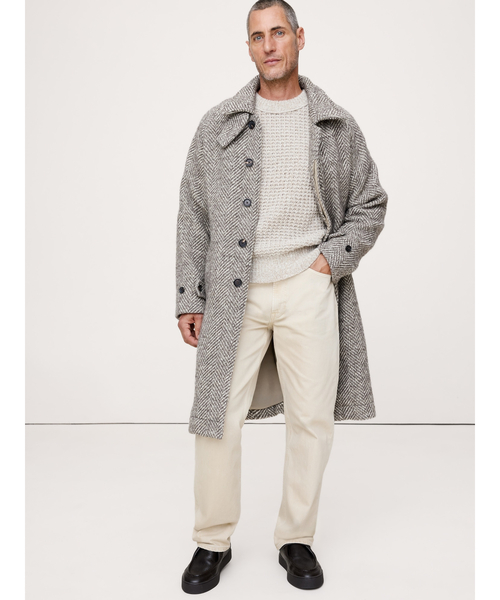 Banana Republic（バナナリパブリック）の「イタリアンウールブレンド ワッフルニット セーター（ニット/セーター・メンズ・カーキ/ナチュラル・XL/L/M/S）」の5枚目の写真