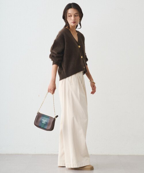 LOUNGEDRESS（ラウンジドレス）の「チノベルトタックパンツ（チノパンツ・レディース・オフホワイト/キャメル・MEDIUM/SMALL）」の7枚目の写真