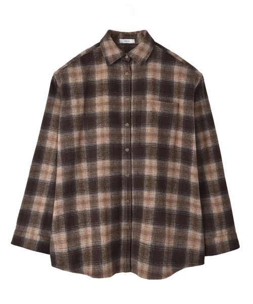 AKTE（アクテ）の「ショルダーパッドオーバーシャツジャケット（シャツ/ブラウス・レディース・ベージュ系/ブルー系/チャコールグレー・FREE）」の21枚目の写真