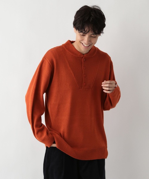 FOUND GOOD（ファウンドグッド）の「ミリタリーニット（ニット/セーター・メンズ・オレンジ系5/グレー系5/ブラック・M/S/XL/L）」の14枚目の写真