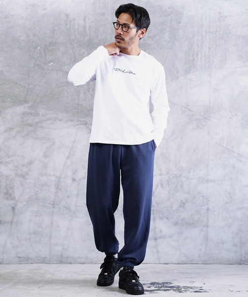 jiggys shop（ジギーズショップ）の「ワンポイント刺繍 裏毛 スウェットパンツ（スウェットパンツ・メンズ・ホワイト/ブラック/グレー/ブラウン/ネイビー・SMALL/MEDIUM/LARGE/X-LARGE）」の20枚目の写真