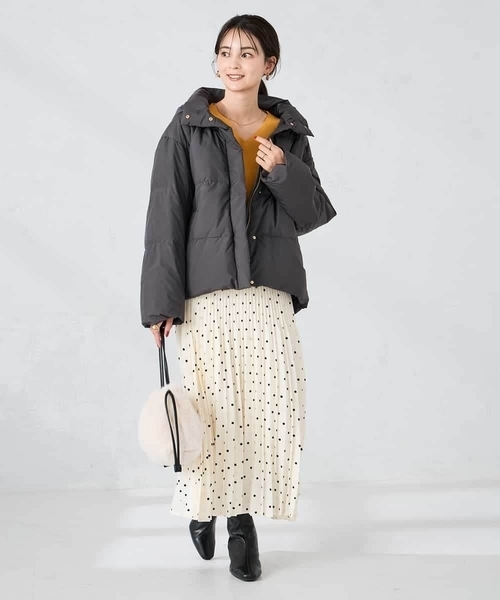 セール】【2WAY】スタンドネックショートダウンジャケット（その他