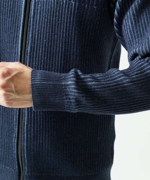 MK MICHEL KLEIN HOMME （エムケーミッシェルクランオム）の「【洗濯機で洗える/毛玉になりにくい】ドライバーズニットカーディガン（ニット/セーター・メンズ・ライトグレー/ブラック/ブルー・46/51/48）」の11枚目の写真