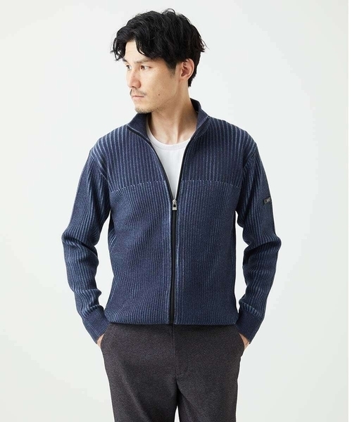 MK MICHEL KLEIN HOMME （エムケーミッシェルクランオム）の「【洗濯機で洗える/毛玉になりにくい】ドライバーズニットカーディガン（ニット/セーター・メンズ・ライトグレー/ブラック/ブルー・46/51/48）」の17枚目の写真