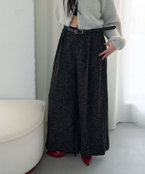 archives（アルシーヴ）の「ベルト付ツイードワイドスラックス（その他パンツ・レディース・ブラウン/グレー/ブラック・MEDIUM）」の19枚目の写真