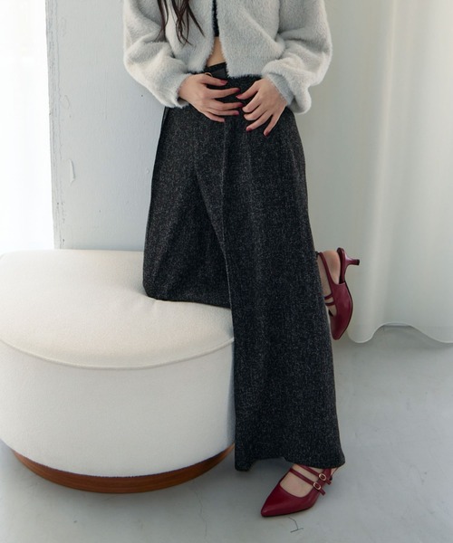 archives（アルシーヴ）の「ベルト付ツイードワイドスラックス（その他パンツ・レディース・ブラウン/グレー/ブラック・MEDIUM）」の22枚目の写真