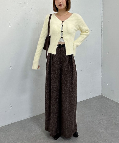 archives（アルシーヴ）の「ベルト付ツイードワイドスラックス（その他パンツ・レディース・ブラウン/グレー/ブラック・MEDIUM）」の13枚目の写真