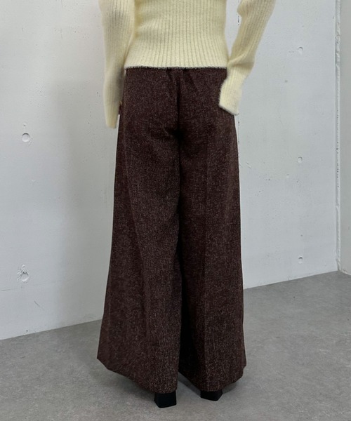 セール】ベルト付ツイードワイドスラックス（その他パンツ）｜archives