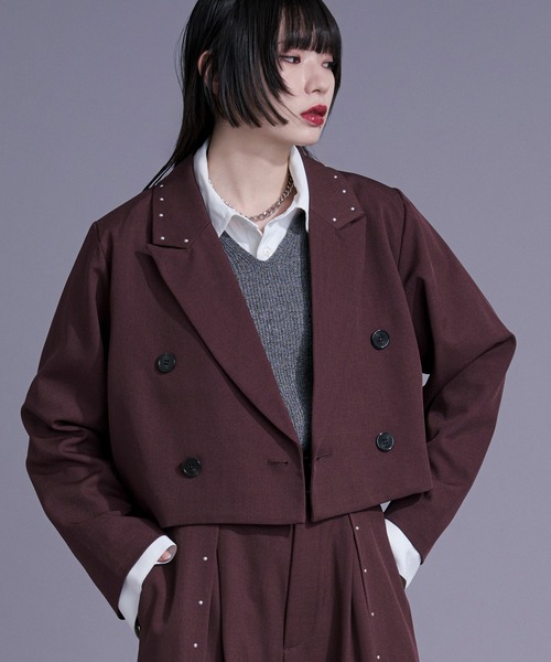 t**様 A/P エルドラド ショートジャケット 黒 スタッズショートジャケット/SETUP対応（テーラードジャケット