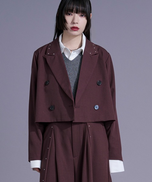 スタッズショートジャケット/SETUP対応（テーラードジャケット