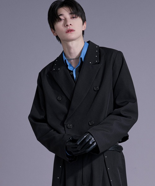 Ellno Loset(エルノロゼット)の「スタッズショートジャケット/SETUP対応(テーラードジャケット・メンズ・ブラック/ボルドー・X-SMALL/SMALL/MEDIUM/LARGE)」の6枚目の写真