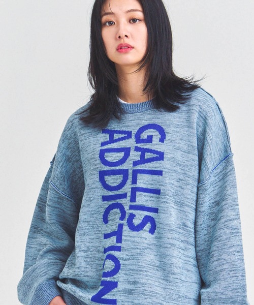 GALLIS ADDICTION(ガリスアディクション)の「GA ロゴニット(ニット/セーター・メンズ・チャコール/グレー/ブラック・L/M)」の1枚目の写真