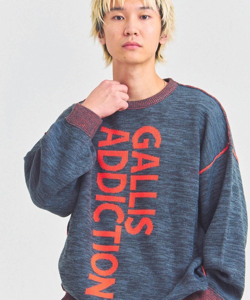 GALLIS ADDICTION(ガリスアディクション)の「GA ロゴニット(ニット/セーター・メンズ・チャコール/グレー/ブラック・L/M)」の3枚目の写真