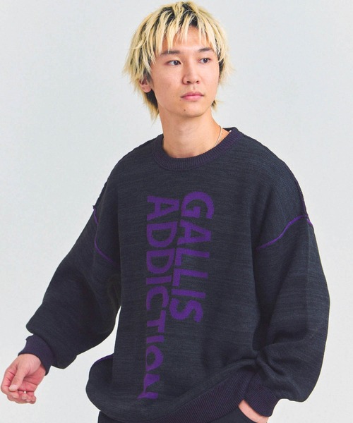 GALLIS ADDICTION(ガリスアディクション)の「GA ロゴニット(ニット/セーター・メンズ・チャコール/グレー/ブラック・L/M)」の7枚目の写真