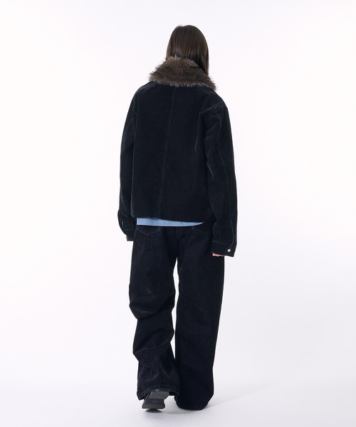 selle glant(セレグランテ)の「FLOCKING DENIM WIDE PANTS/フロッキーデニムワイドパンツ(デニムパンツ・メンズ・ブラック・SMALL/MEDIUM/LARGE)」の16枚目の写真