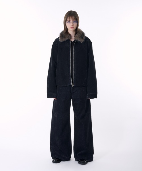 selle glant(セレグランテ)の「FLOCKING DENIM WIDE PANTS/フロッキーデニムワイドパンツ(デニムパンツ・メンズ・ブラック・SMALL/MEDIUM/LARGE)」の22枚目の写真