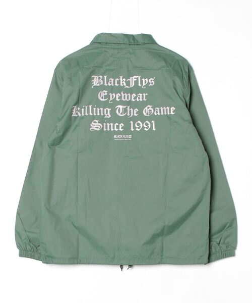 BLACK FLYS(ブラックフライズ)の「【BLACK FLYS】KILLING THE GAME OE COACH JACKET(ナイロンジャケット・メンズ・グリーン/ブラック・MEDIUM/LARGE/X-LARGE)」の3枚目の写真