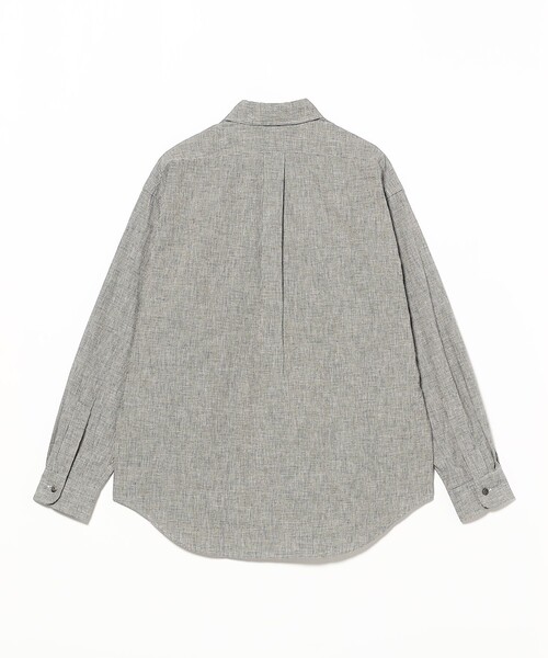 BEAMS F(ビームスエフ)の「リネンコットン ハウンドトゥース ビックシャツ(シャツ/ブラウス・メンズ・ブラック・L/M/S)」の12枚目の写真