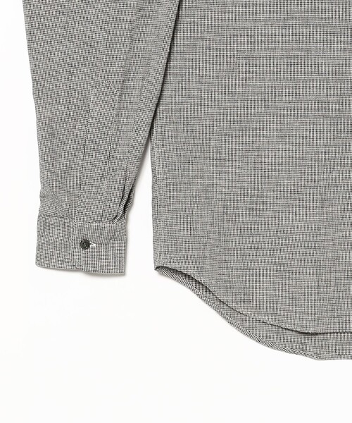 BEAMS F(ビームスエフ)の「リネンコットン ハウンドトゥース ビックシャツ(シャツ/ブラウス・メンズ・ブラック・L/M/S)」の10枚目の写真