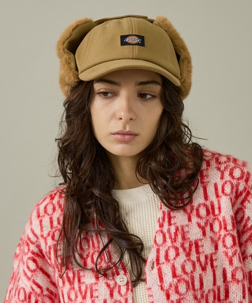 Dickies（ディッキーズ）の「【Dickies / ディッキーズ】EX FAKEFUR TRAPPER HAT/フライトキャップ/ユニセックス【WEB限定】（キャップ・メンズ・ブラウン/グリーン/レッド/ベージュ/ブラック/グレー・フリー）」の5枚目の写真