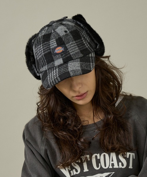 Dickies（ディッキーズ）の「【Dickies / ディッキーズ】EX FAKEFUR TRAPPER HAT/フライトキャップ/ユニセックス【WEB限定】（キャップ・メンズ・ブラウン/グリーン/レッド/ベージュ/ブラック/グレー・フリー）」の3枚目の写真