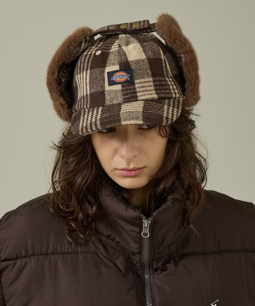 Dickies（ディッキーズ）の「【Dickies / ディッキーズ】EX FAKEFUR TRAPPER HAT/フライトキャップ/ユニセックス【WEB限定】（キャップ・メンズ・ブラウン/グリーン/レッド/ベージュ/ブラック/グレー・フリー）」の7枚目の写真