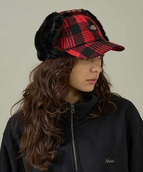 Dickies（ディッキーズ）の「【Dickies / ディッキーズ】EX FAKEFUR TRAPPER HAT/フライトキャップ/ユニセックス【WEB限定】（キャップ・メンズ・ブラウン/グリーン/レッド/ベージュ/ブラック/グレー・フリー）」の10枚目の写真