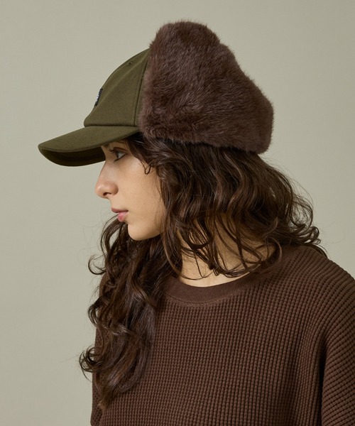 Dickies（ディッキーズ）の「【Dickies / ディッキーズ】EX FAKEFUR TRAPPER HAT/フライトキャップ/ユニセックス【WEB限定】（キャップ・メンズ・ブラウン/グリーン/レッド/ベージュ/ブラック/グレー・フリー）」の14枚目の写真
