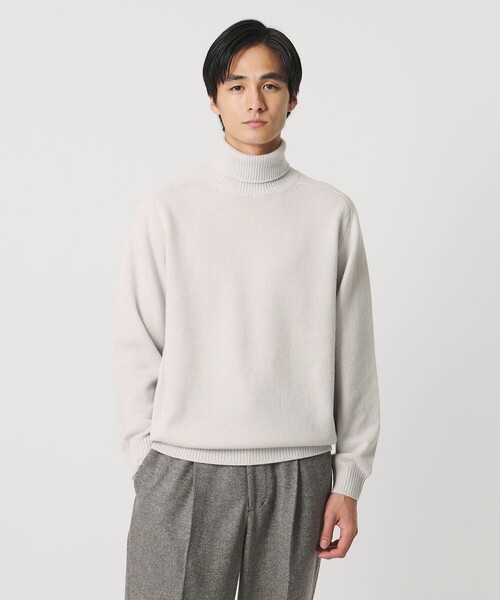 美品▲ユナイテッドアローズタートルネックニット セーター ウール カシミヤ ウール カシミヤ ミドルゲージ タートルネック ニット（ニット